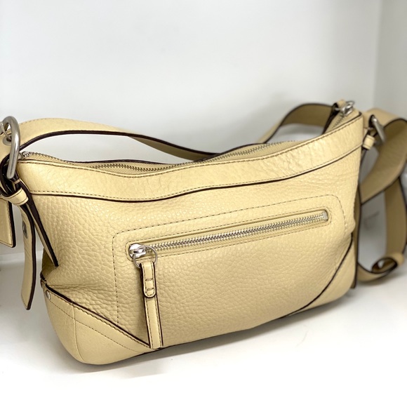 COACH💥VINTAGE💥CARAMEL TAN PEBBLE LEATHER HOBO BAG - Picture 2 of 10